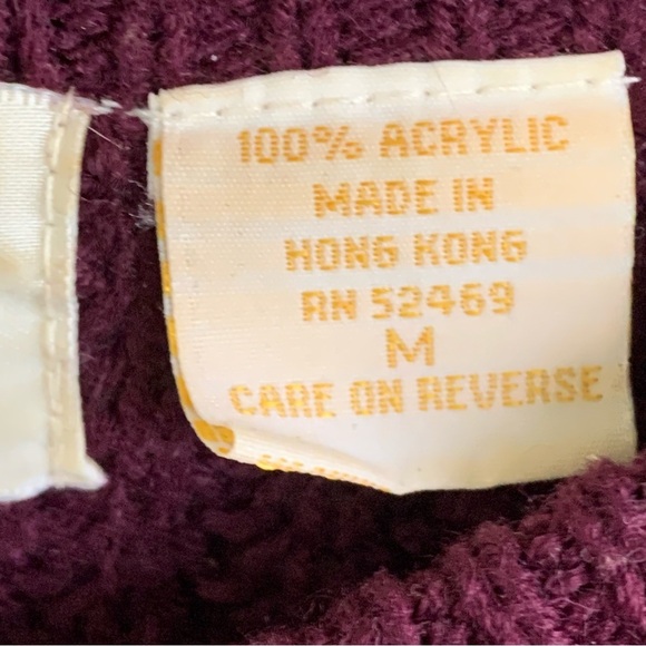 Vintage Blank Crewneck Sweater Adult Large Mens Women 70s 80s Knit Dark Academia - Picture 4 of 6